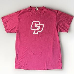 Cal Poly Pink T-Shirt Men's M Regular Crew Neck Solid‎ Cotton CP San Luis Obispo